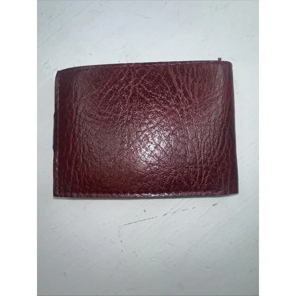 VTG 60s Sansi-bar Red Vinyl Wallet Snap Latch Pocket Coin Slots Germany 🇩🇪